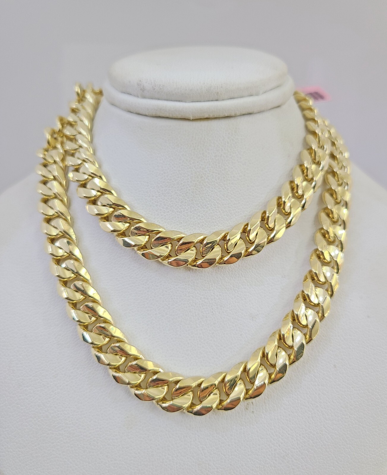 Real 14k Gold Chain Miami Cuban Link Necklace 22″ 9mm 14KT Men’s Ultra Hollow.