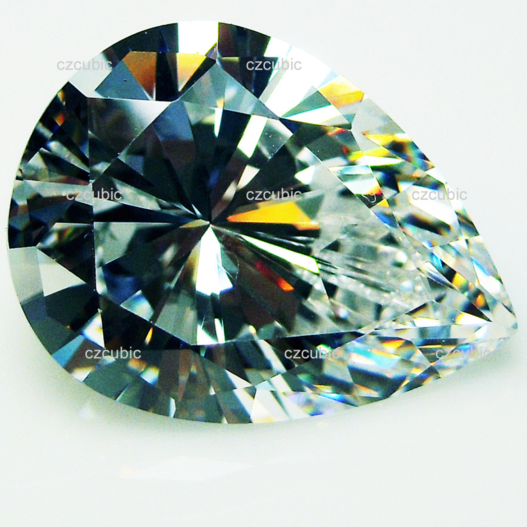 SUPER EXCELLET QUALITY PEAR SHAPE CUBIC ZIRCONIA RUSSIAN SIMULATED LOOSE STOEN