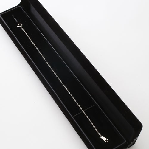 Pt999 Solid Platinum 1.1mm Singapore Twisted Chain Bracelet 7″ Made in Japan