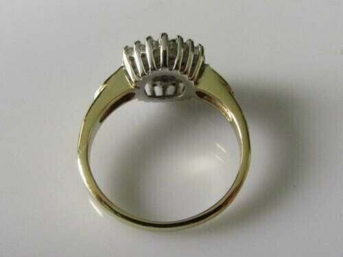 2Ct Lab Created Diamond Round Cluster Engagement Ring 14K Yellow Gold Plated