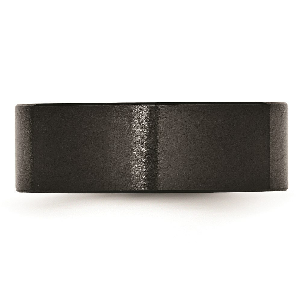 Chisel Black Ceramic Flat 8mm Brushed Band S:11