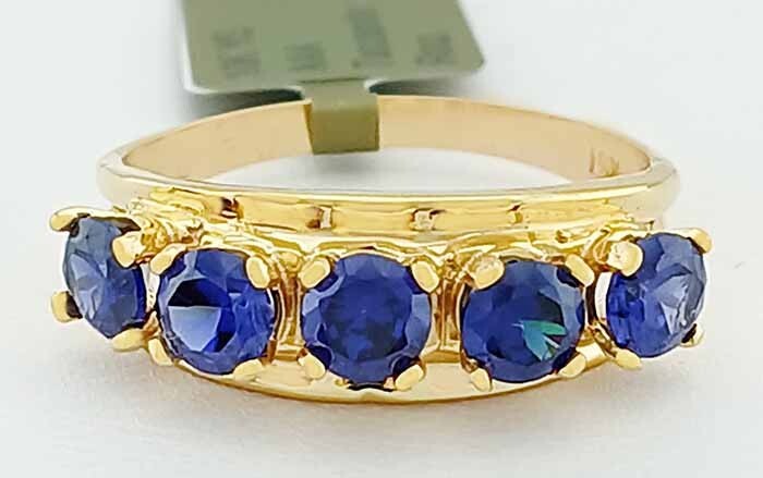 LAB CREATED 2.30 Cts AAA TANZANITE RING SOLID 10K GOLD – New With Tag