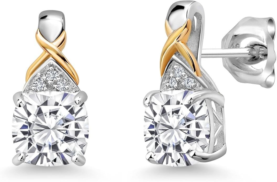 4Ct Moissanite Infinity Teardrop Stud Earring in 925 Sterling Silver Gift