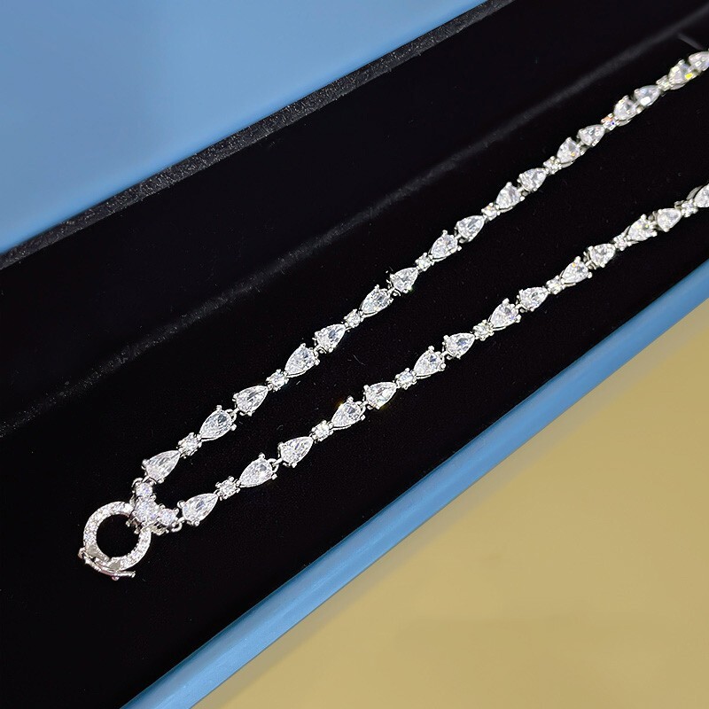 Multi-use High Carbon Diamond Necklace, 18K Gold Vermeil Elegant