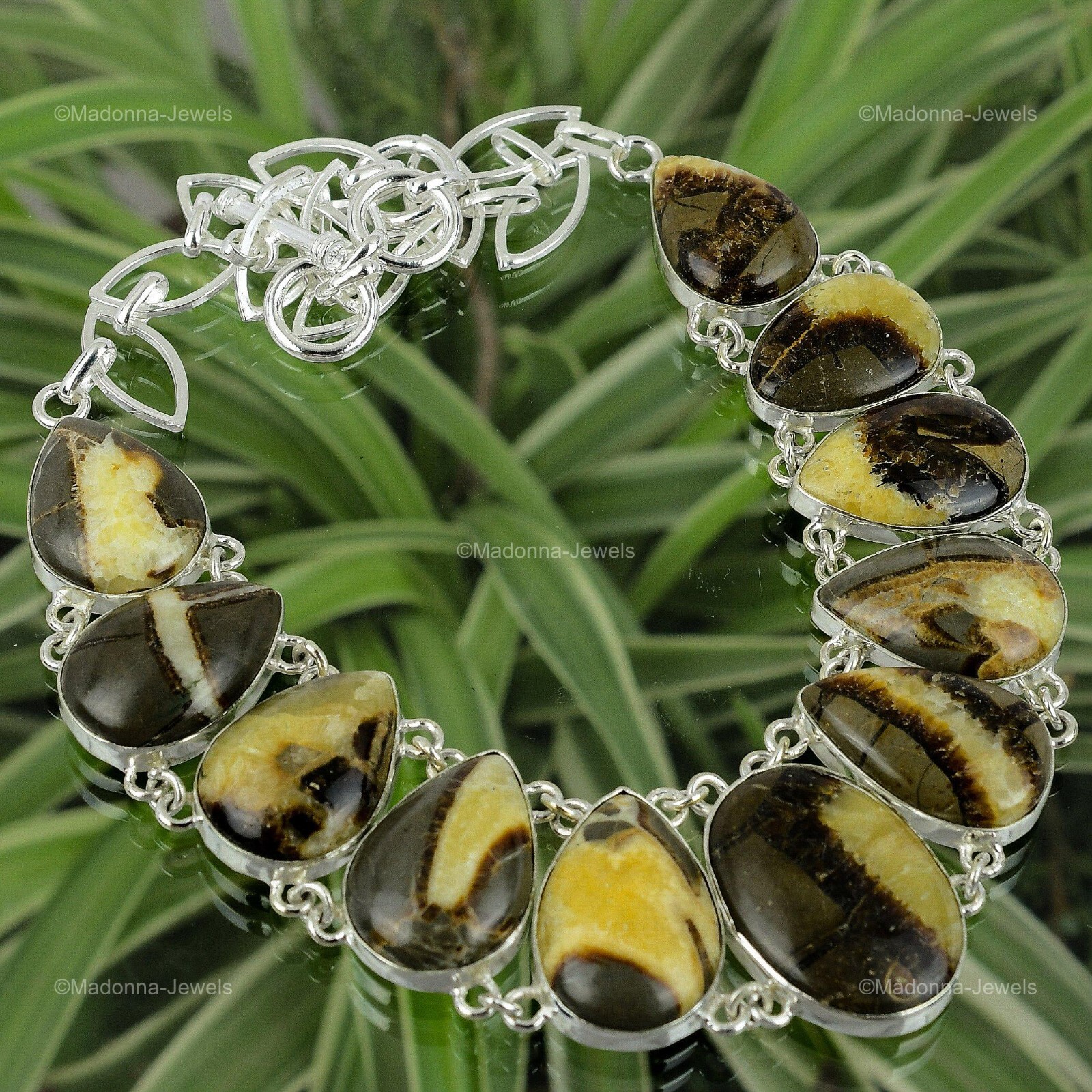 Womens day Sale 925 Silver Septarian Stone Chain Root Chakra Necklace Jewelry