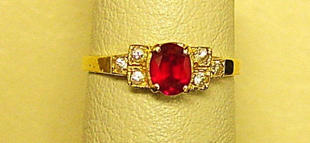 Petite Natural Ruby ring 0.58 CT Excellent GEM SZ 5.5 14K Solid Gold STELLAR !!