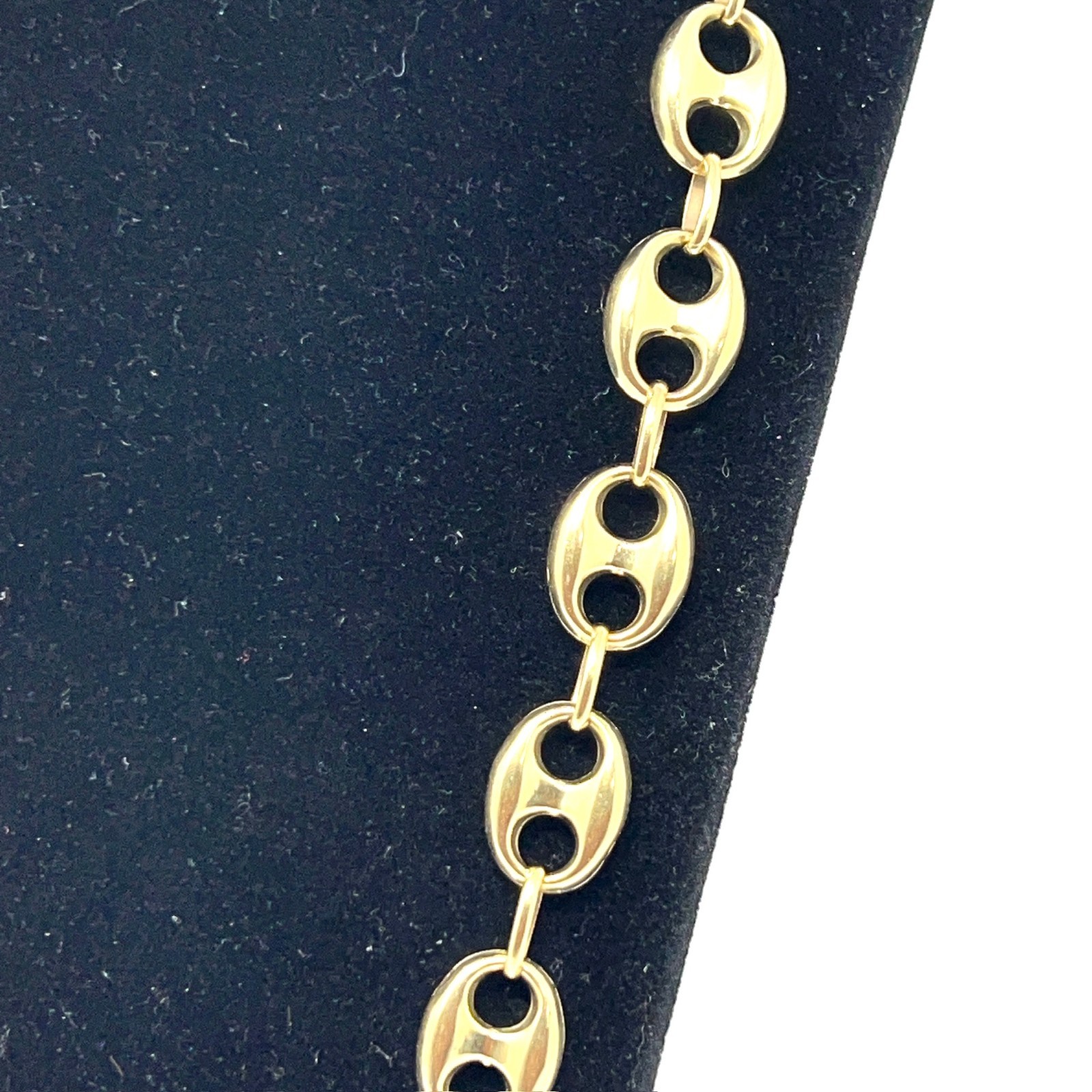 14k Solid Yellow Gold Mariner Puffed Link Necklace 24 Inches – 12.3mm – 29 Grams