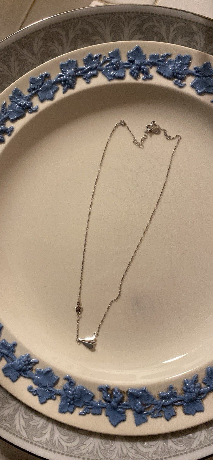 qiamni 925 Sterling Silver Pendant Necklace 17in Cable Chain Signed No Stone