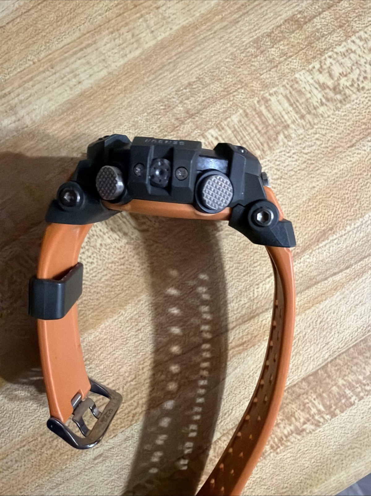 G-SHOCK MUDMASTER 55mm Carbon Case Orange Resin Strap Men’s Watch – (GGB100-1A9)