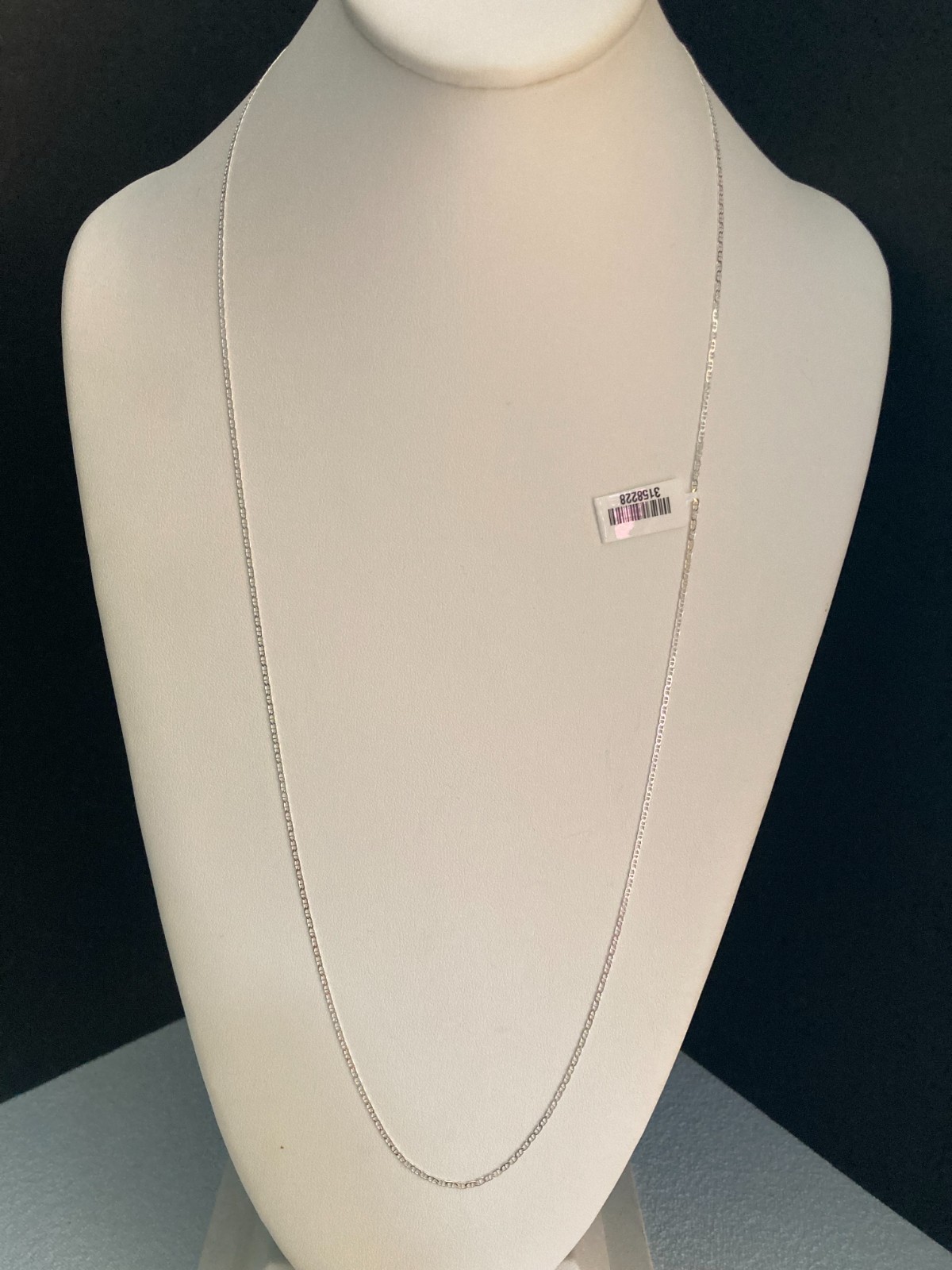NWT .925 Sterling Silver Italy Flat Mariner Chain Necklace 36” 2mm 3.5g #3158228