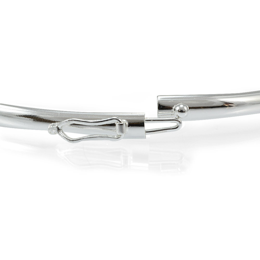 925 Sterling Silver Polished Flex Bangle Bracelet