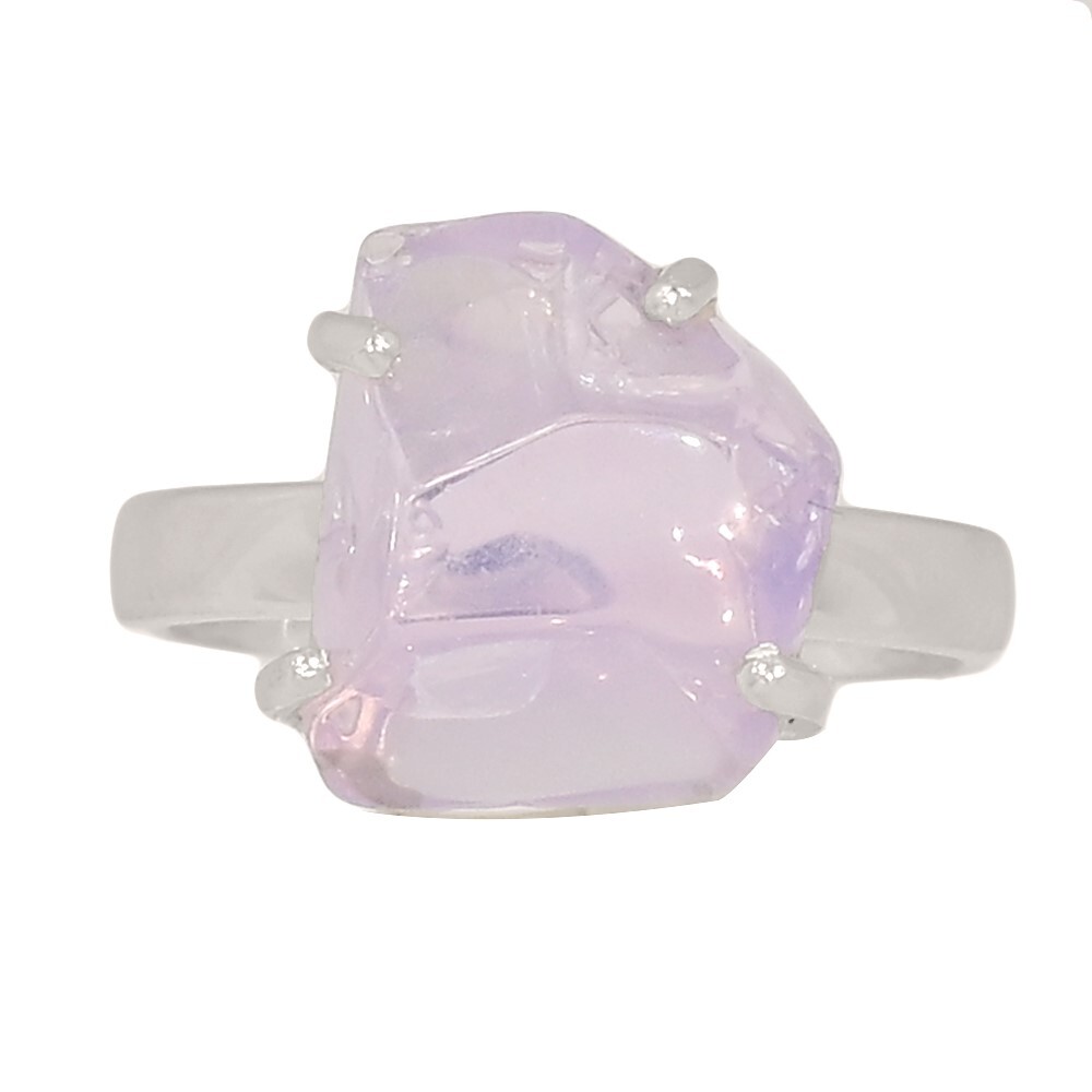 Natural Lavender Quartz – Boquira, Brazil 925 Silver Ring Jewelry s.7 CR72726