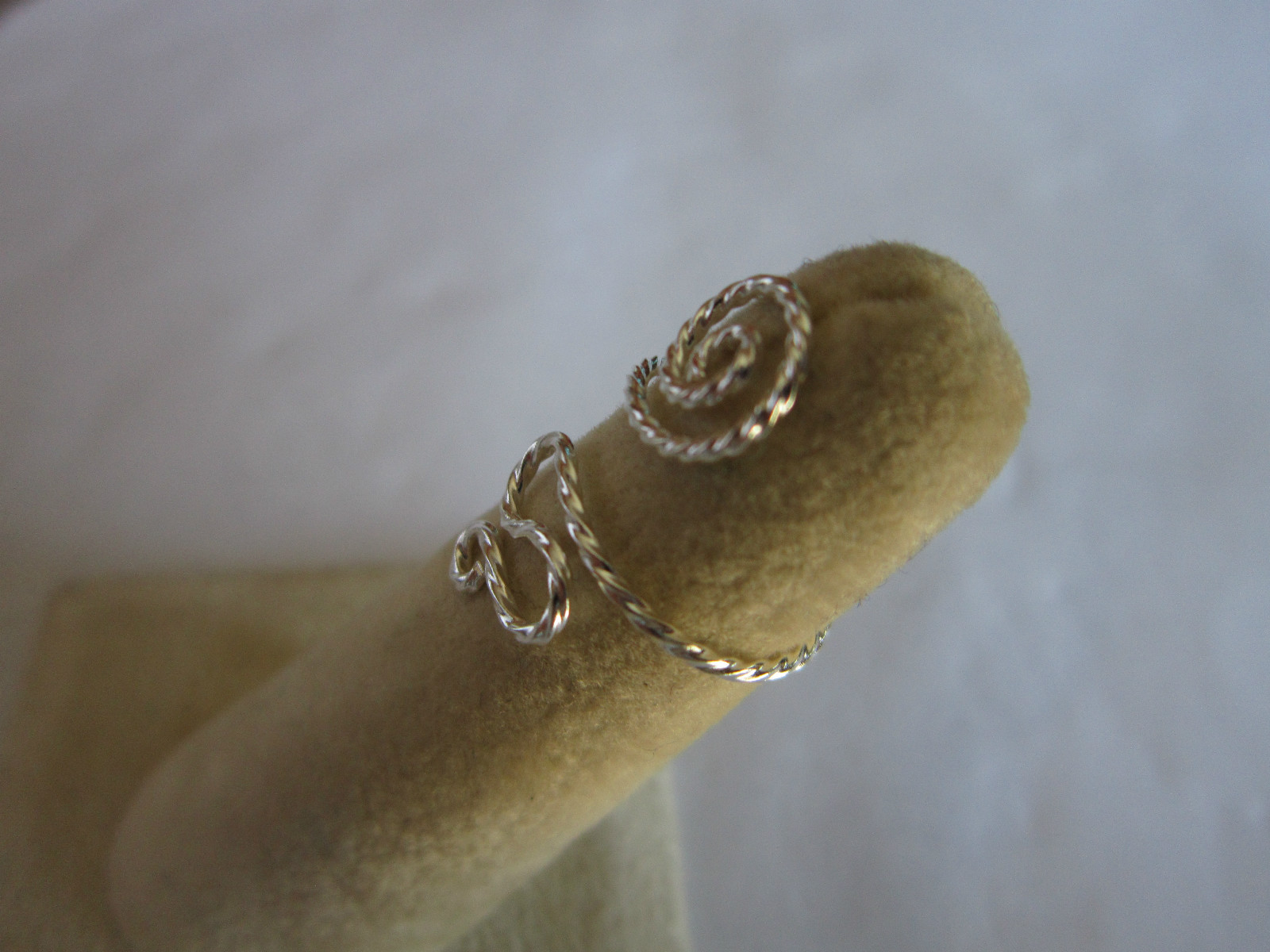 Adjustable Double Swirl twisted Sterling Silver Toe Ring 925 Silver beach Style