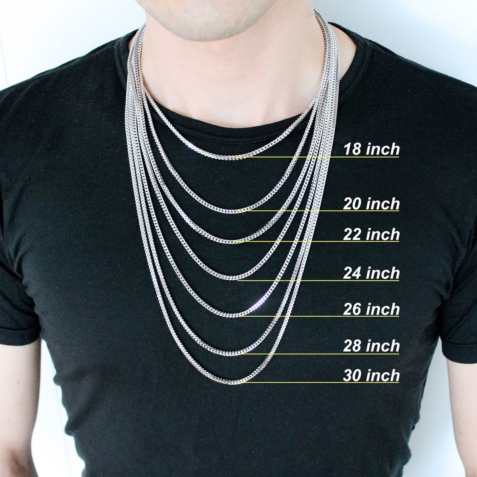 Mens 3.5MM Real 925 Solid Sterling Silver Franco Box Link Chain Necklace ITALY