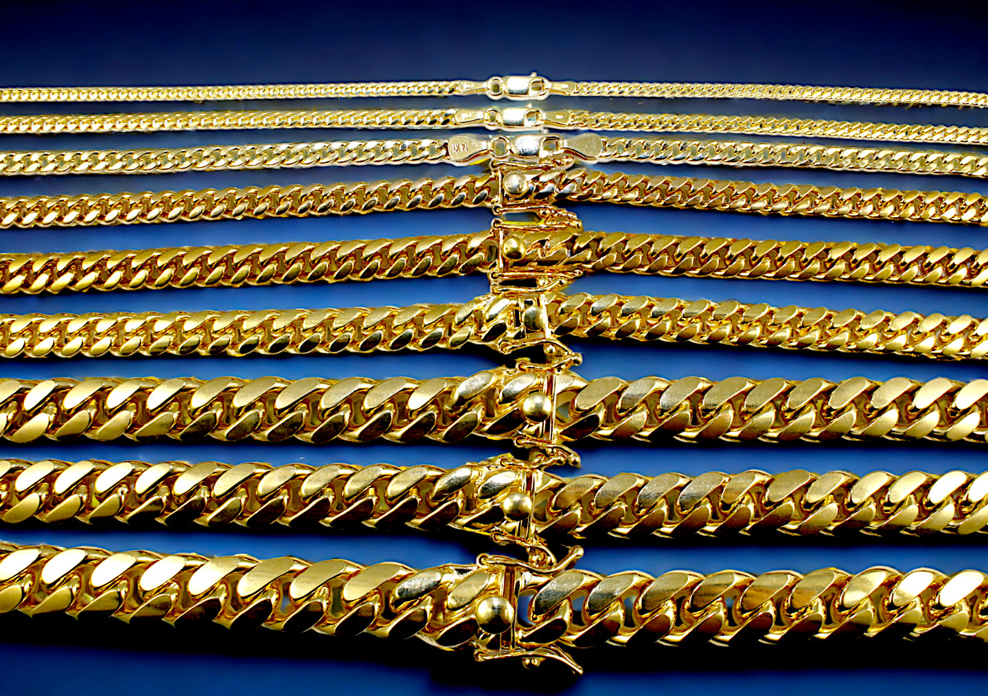 14K Yellow Gold SOLID Miami Cuban Bracelet Chain Real Gold 2mm-10mm 7″-9″