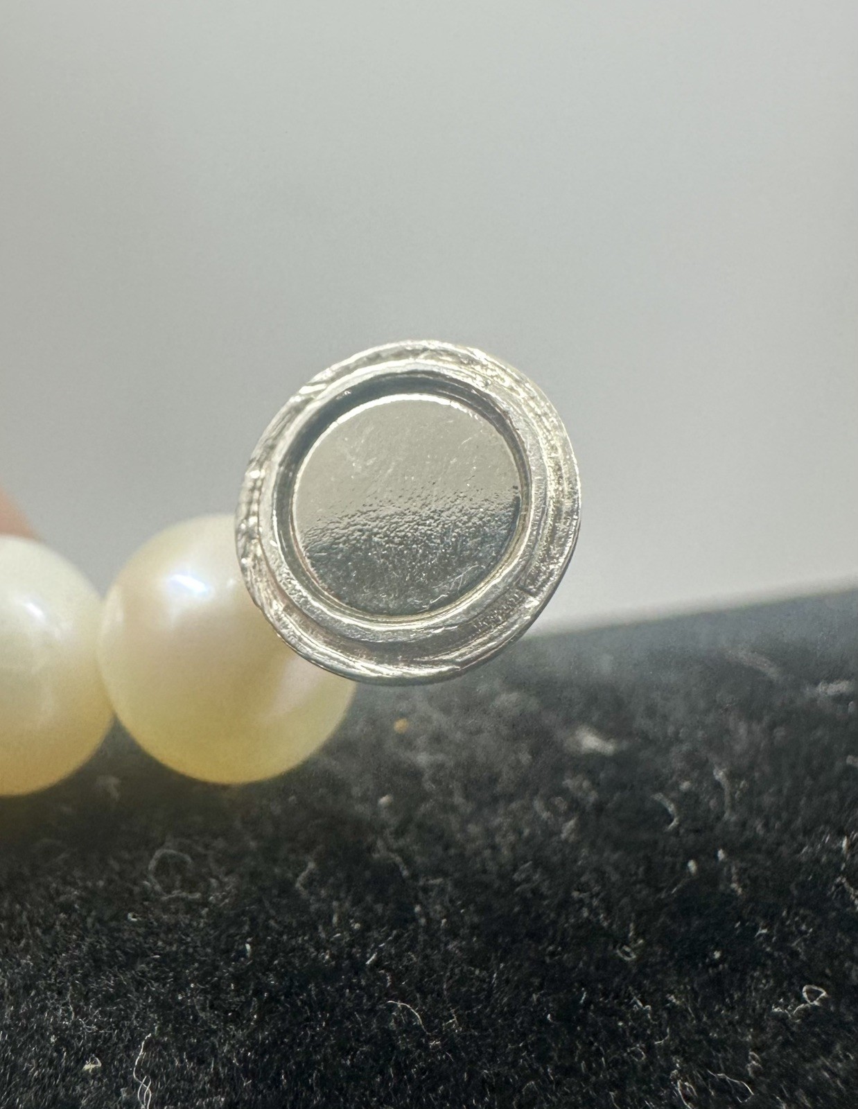 Michael Dawkins Sterling Silver Pearl Bracelet Magnetic Closure 7.5″