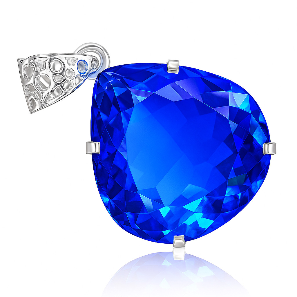 113.3 Ct CERTIFIED Quality Blue Sapphire 925 Sterling Silver Flawless Pendant