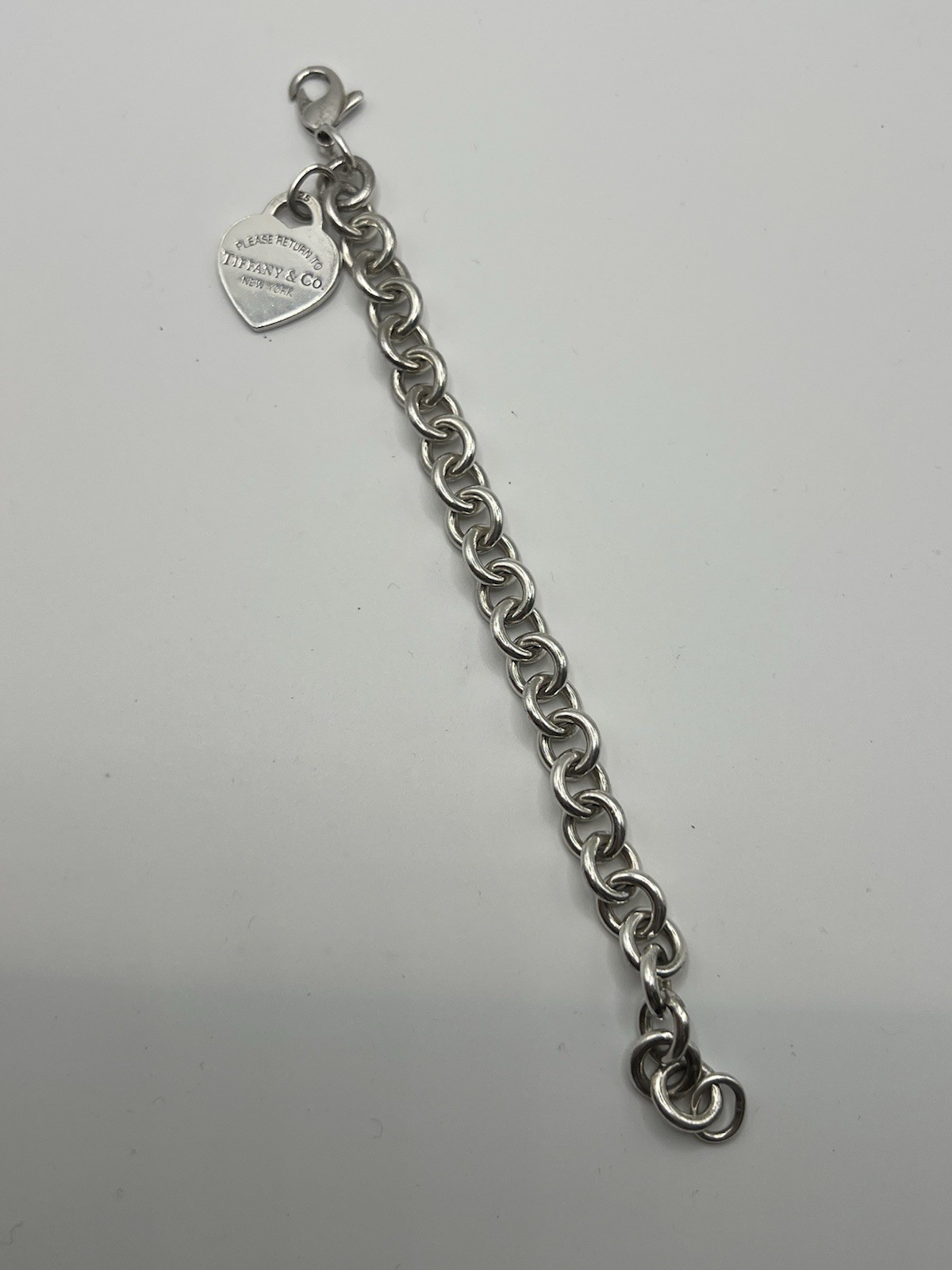 Tiffany & Co. Silver Heart Tag Link Bracelet 7.5”Please Return to Tiffany & Co