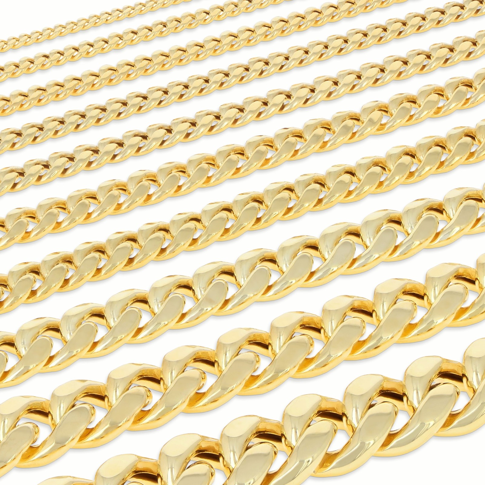 10K Yellow Gold 3mm-12.6mm Miami Cuban Link Lightweight Chain Bracelet 7″ 8″ 9″