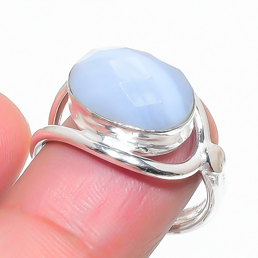 Milky Opalite Gemstone Handmade 925 Sterling silver Jewelry Ring Sz-8.75 (US)