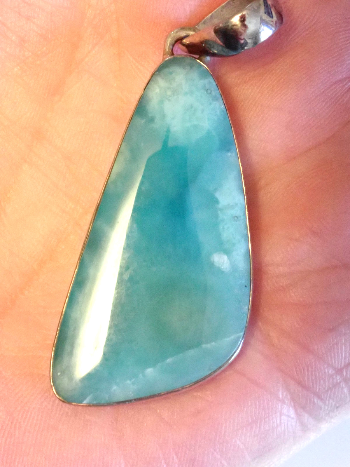 Blue Larimar Sterling Pendant Nice