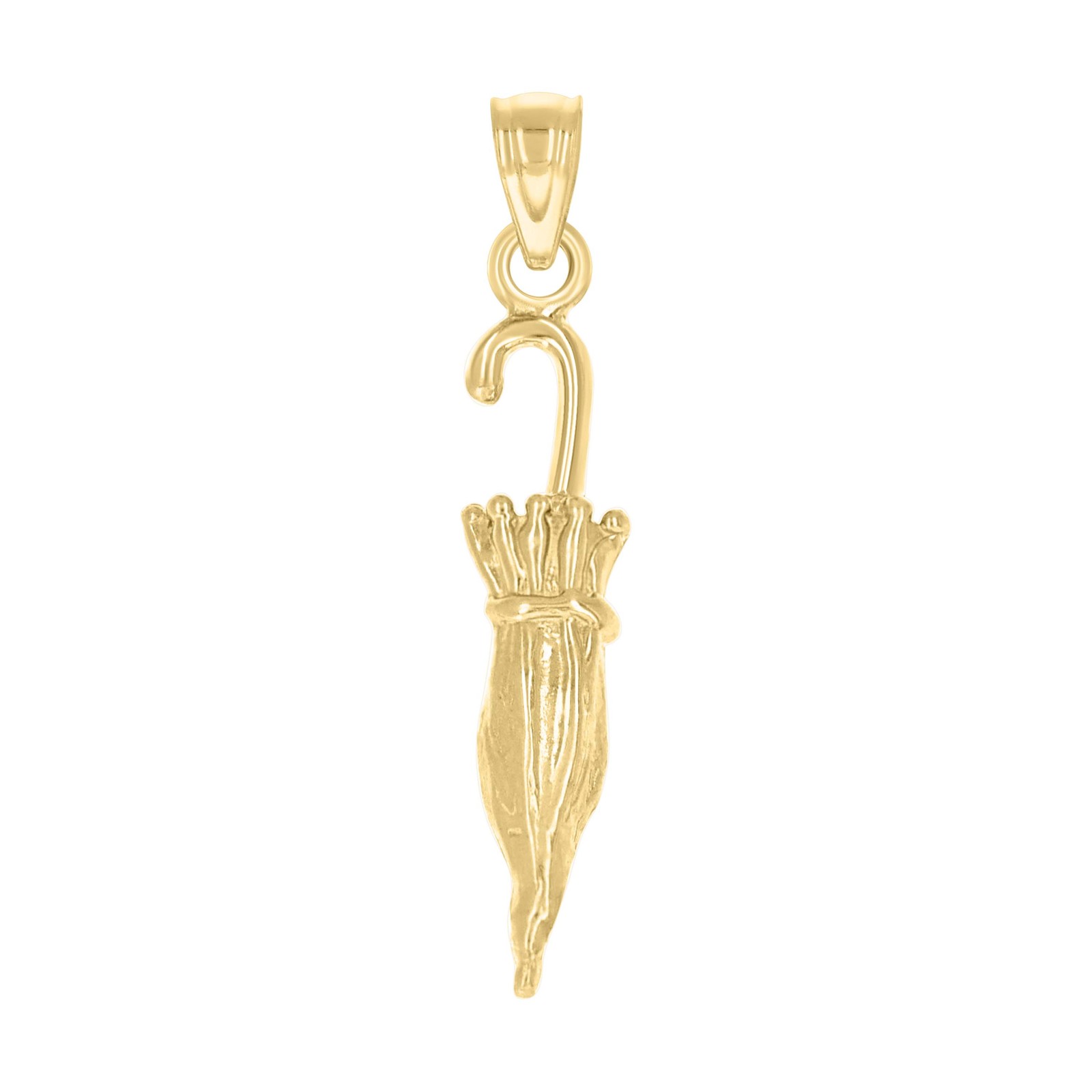 10kt Yellow Gold Unisex Umbrella Tools Charm Pendant