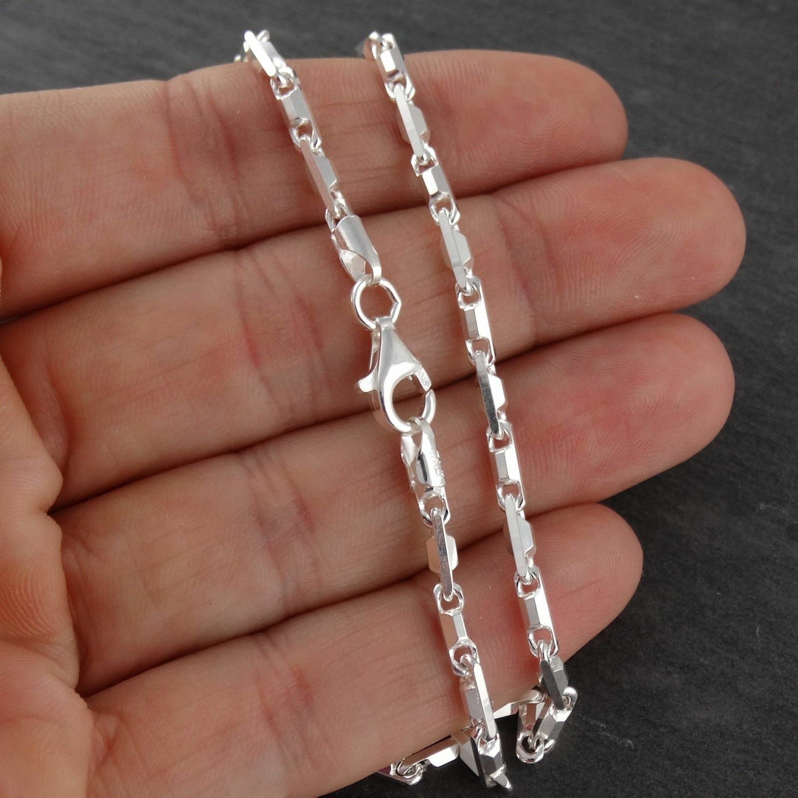 2.6mm Heshe Chain Necklace – 925 Sterling Silver – Italian 0100 gauge
