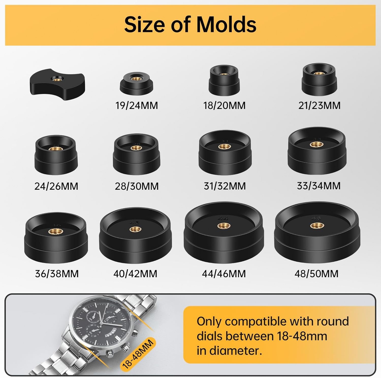 16PCS Watch Press Tool Set Back Case Closer Opener Battery Repair Kit