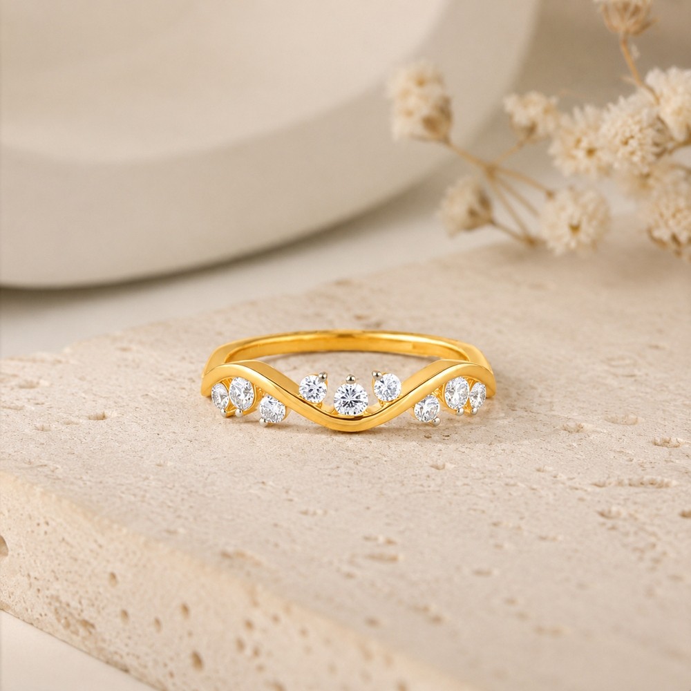 10K Solid Gold 1CT Lab Grown Diamond Engagement Ring, Gift for Her