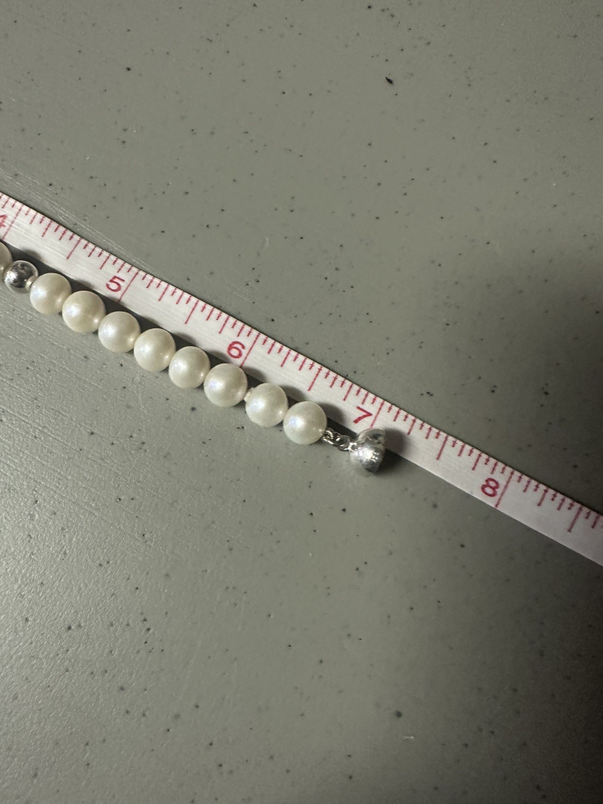 Michael Dawkins Sterling Silver Pearl Bracelet Magnetic Closure 7.5″