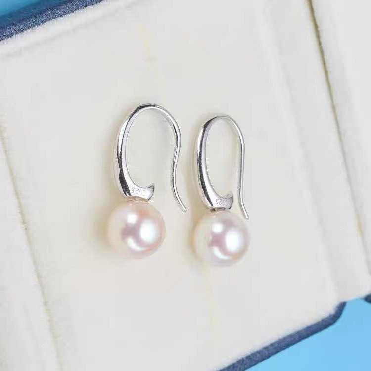 very beautiful 6-7 MM AAA PERFECT south sea pearl earrings S925