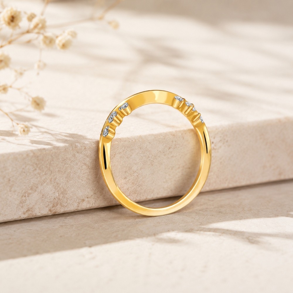10K Solid Gold 1CT Lab Grown Diamond Engagement Ring, Gift for Her