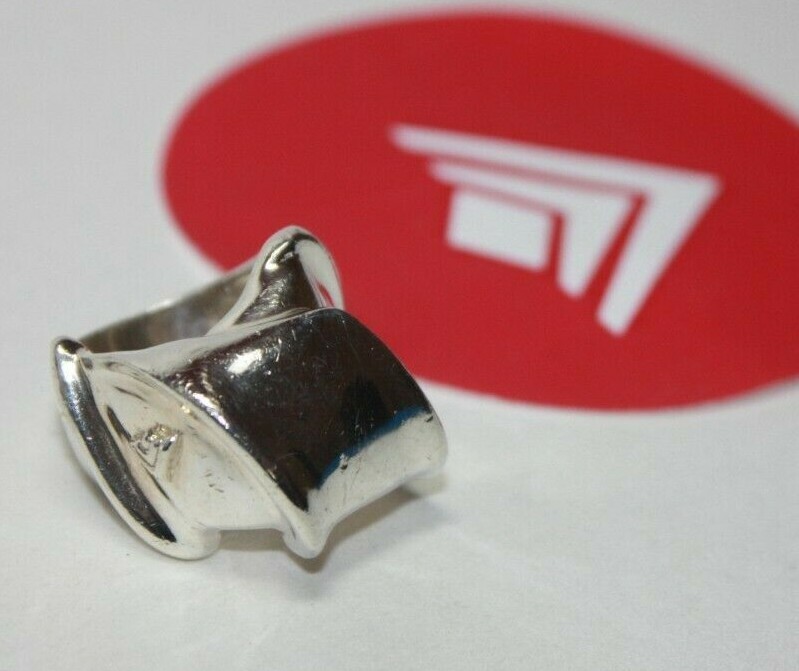 Silpada Sterling Silver Asymmetrical Bow Modernist Ring R2007 Sz 5.75 [081GRA]