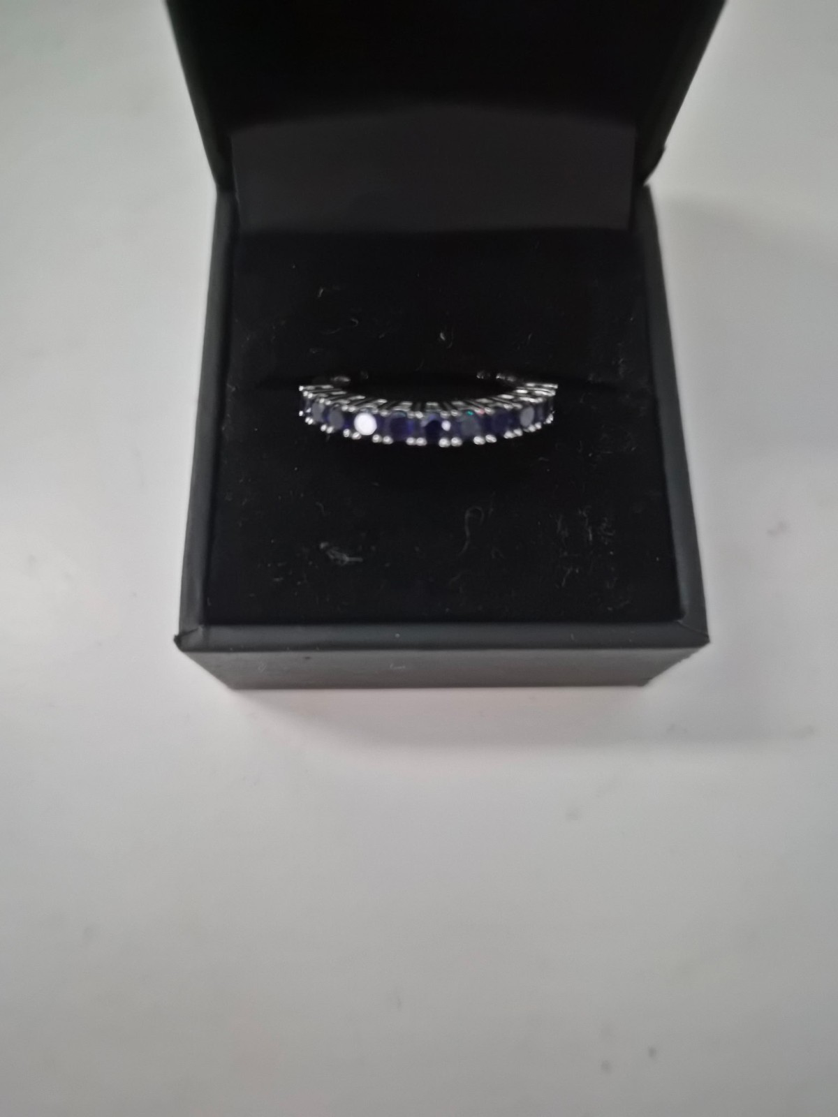 Sterling silver blue sapphire ring size 7