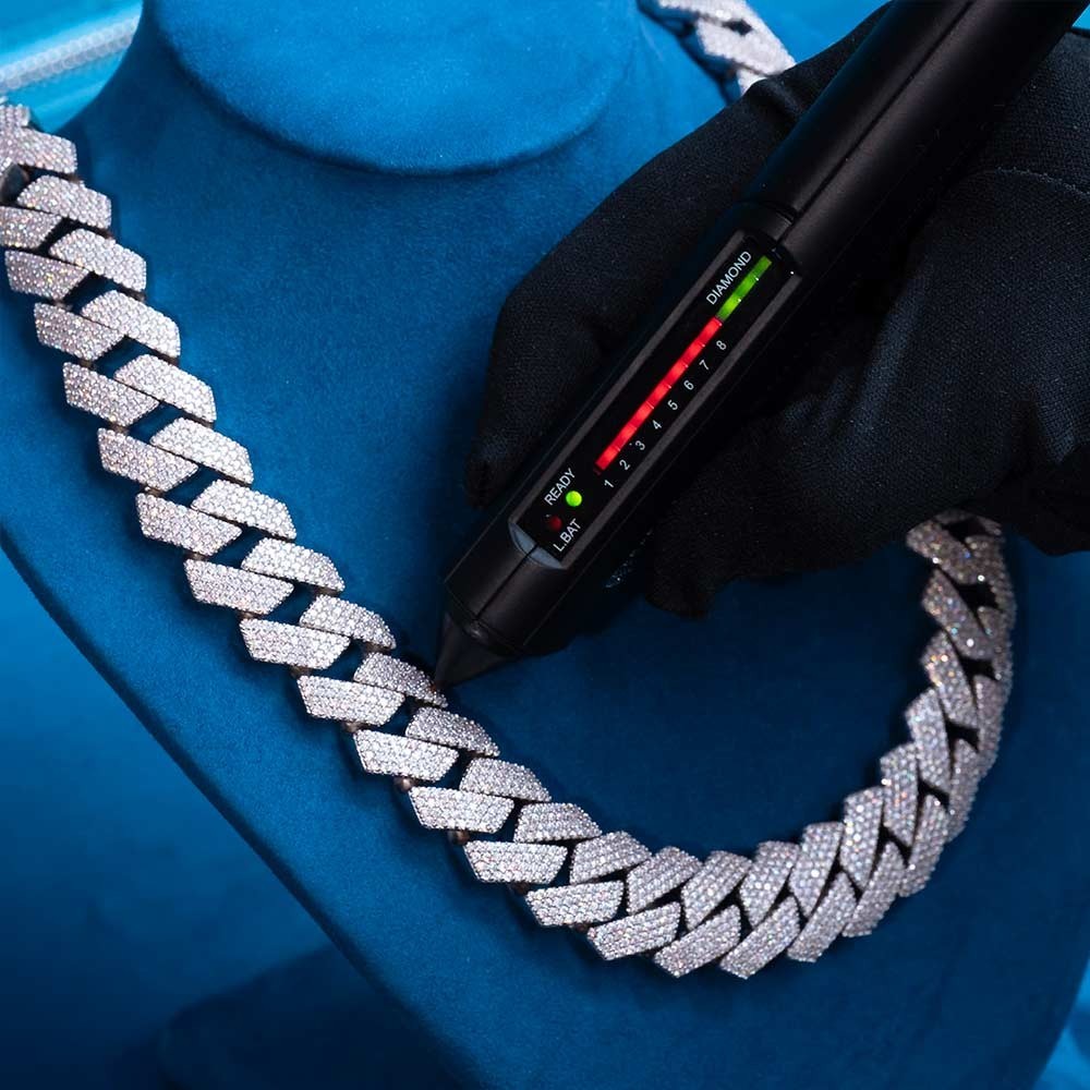 ICED OUT HEAVY PASSES DIAMOND TESTER CHAIN *FREE SHIPPING*