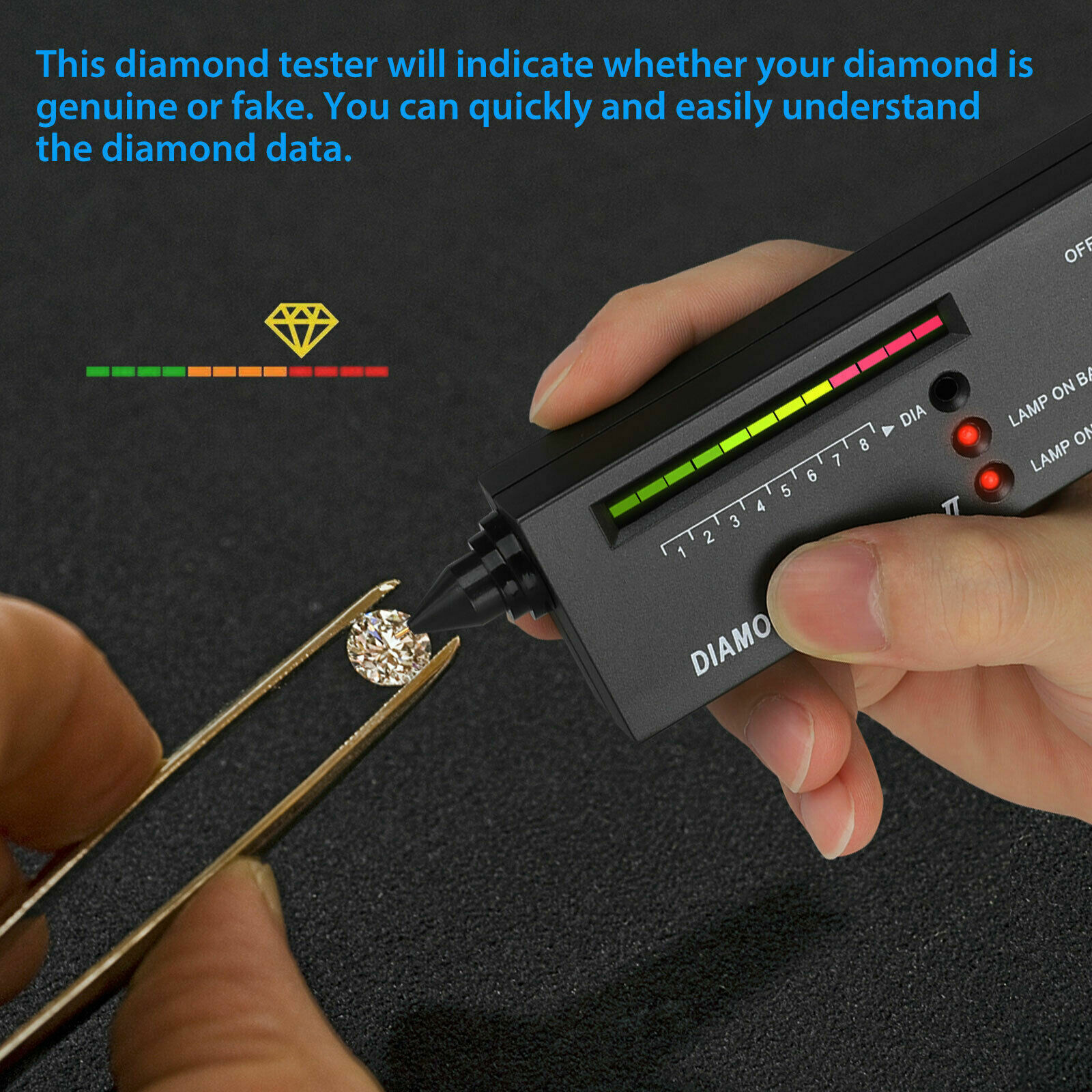 Diamond Selector II Tester & Moissanite Tester Gemstone Jewelry Tool Set w/cases