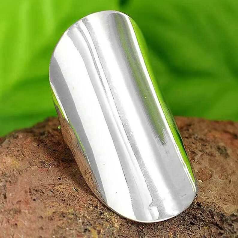 Long Statement 925 Sterling silver Band& Statement Ring Handmade Ring All Size