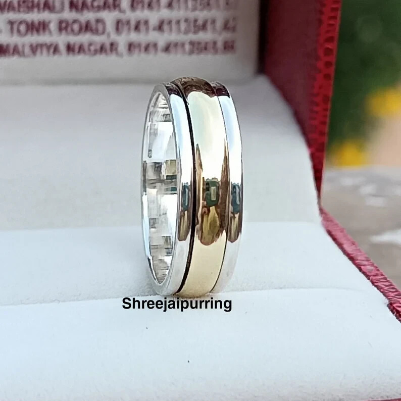 Spinner Ring* 925 Sterling Silver Band Ring* Handmade Ring* Silver ,All size