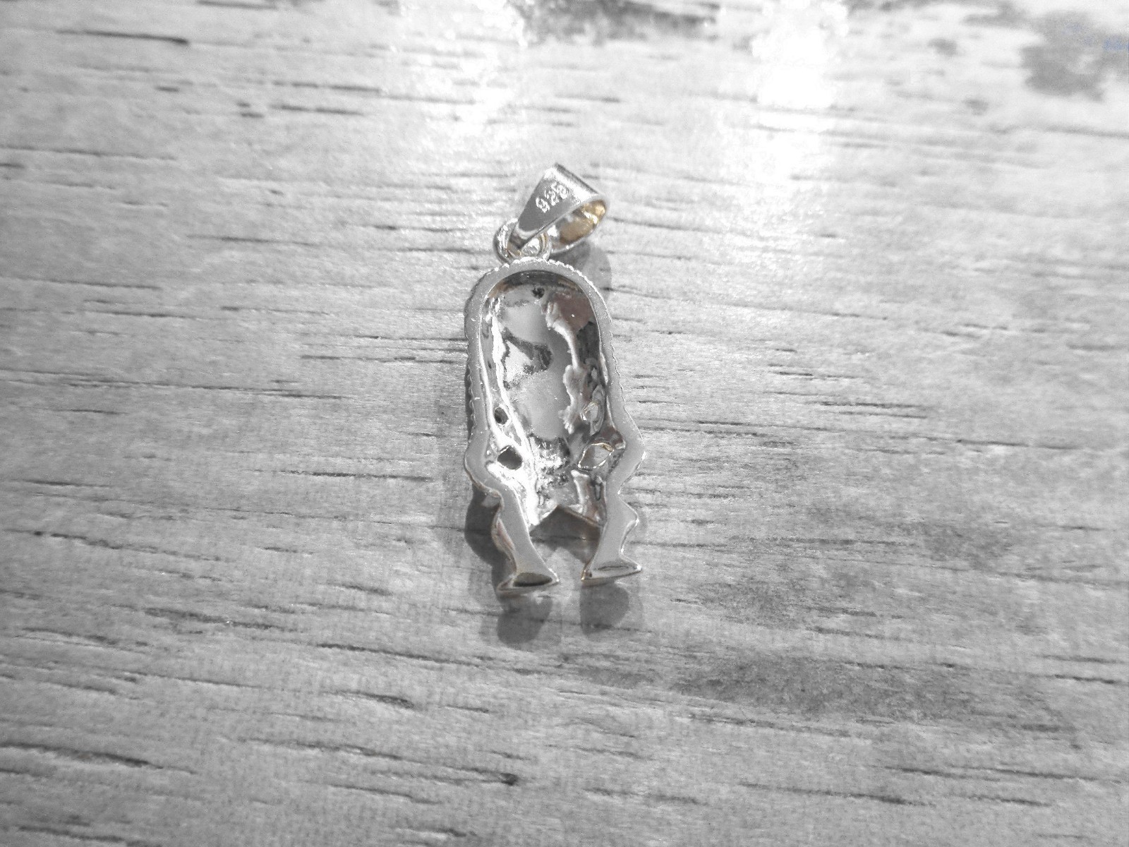 12MM SOLID 925 STER SILVER TEXTURED HAWAIIAN TIKI SHARK god KAUHUHU PENDANT #2