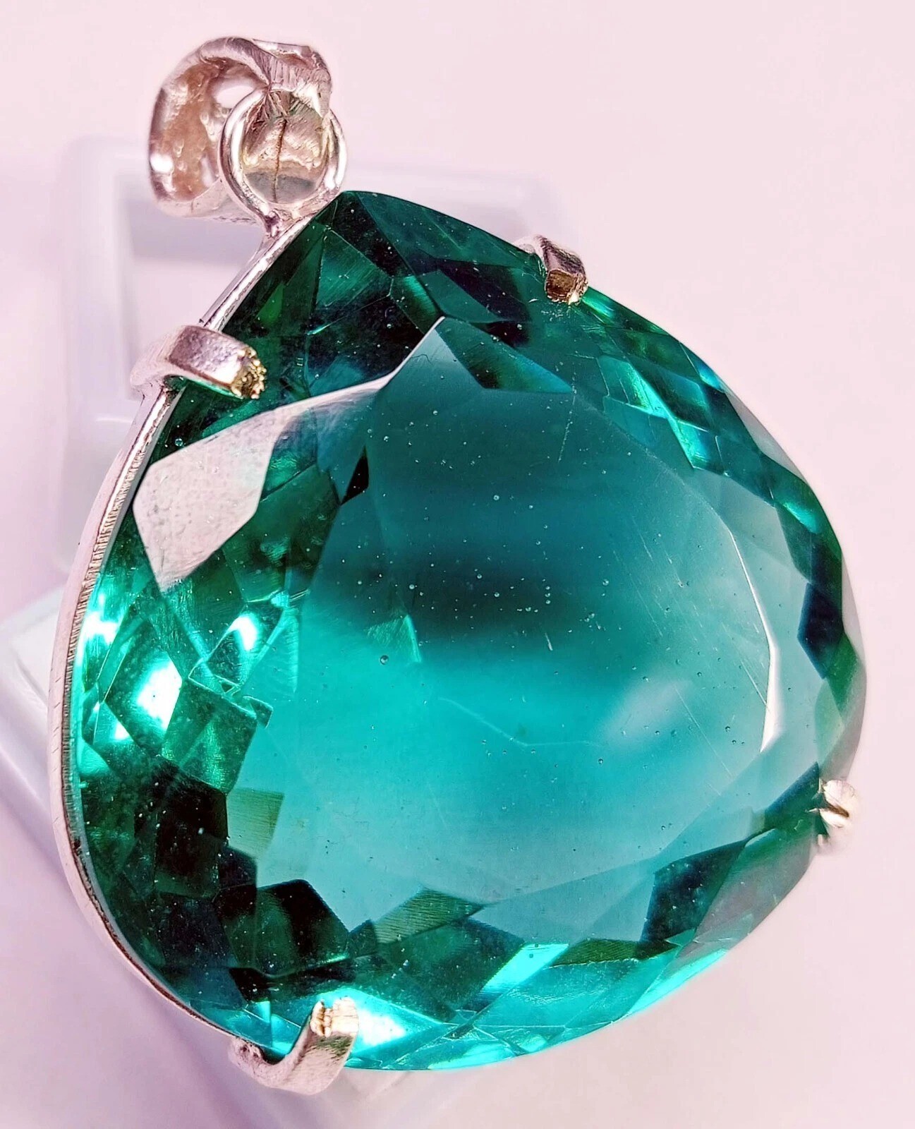 Topaz Pendant Pear Cut 132-133 Ct Green Natural Gemstone EGL Certified