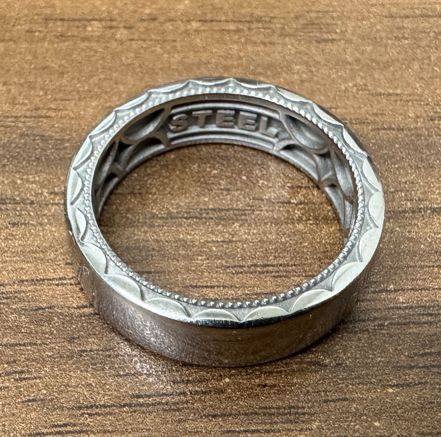 Tacori Sport Steel Mens Band – Ring Size 7.25 – 6mm