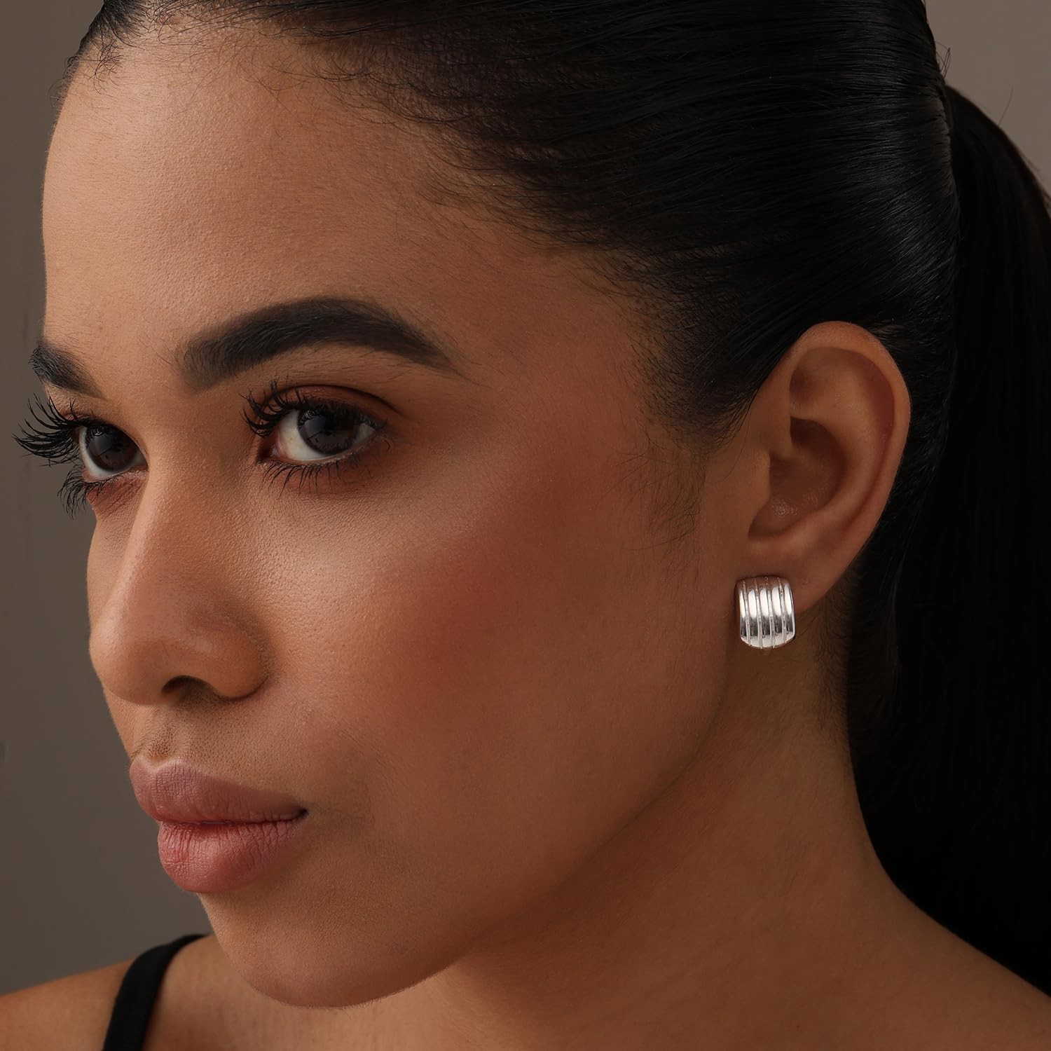 LeCalla 925 Sterling Silver Small Medium Clip On Earrings Non-Pierced Clip-On…