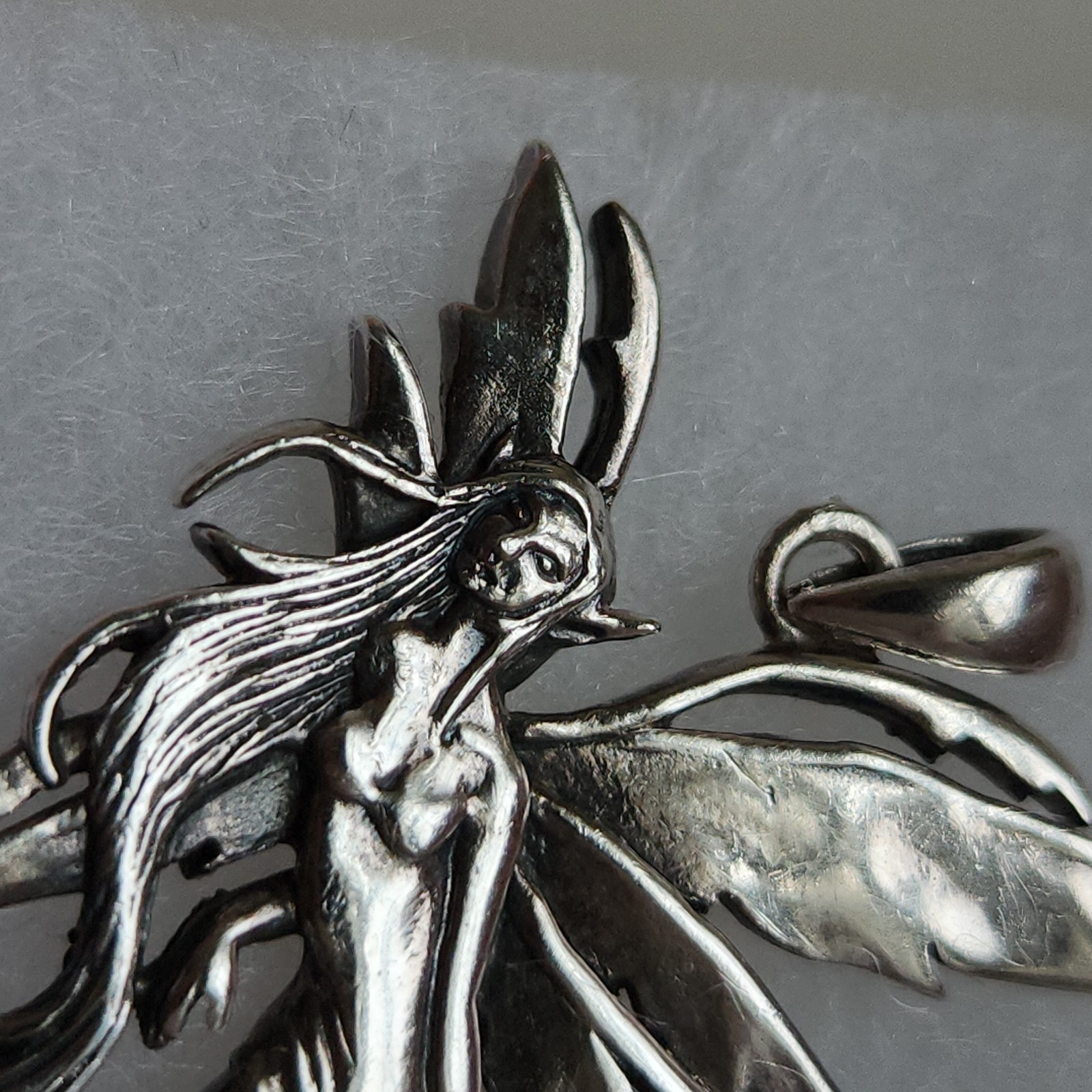 Sterling Silver 925 Amy Brown Firefly Fairy Pendant 7.4g Fantasy Art
