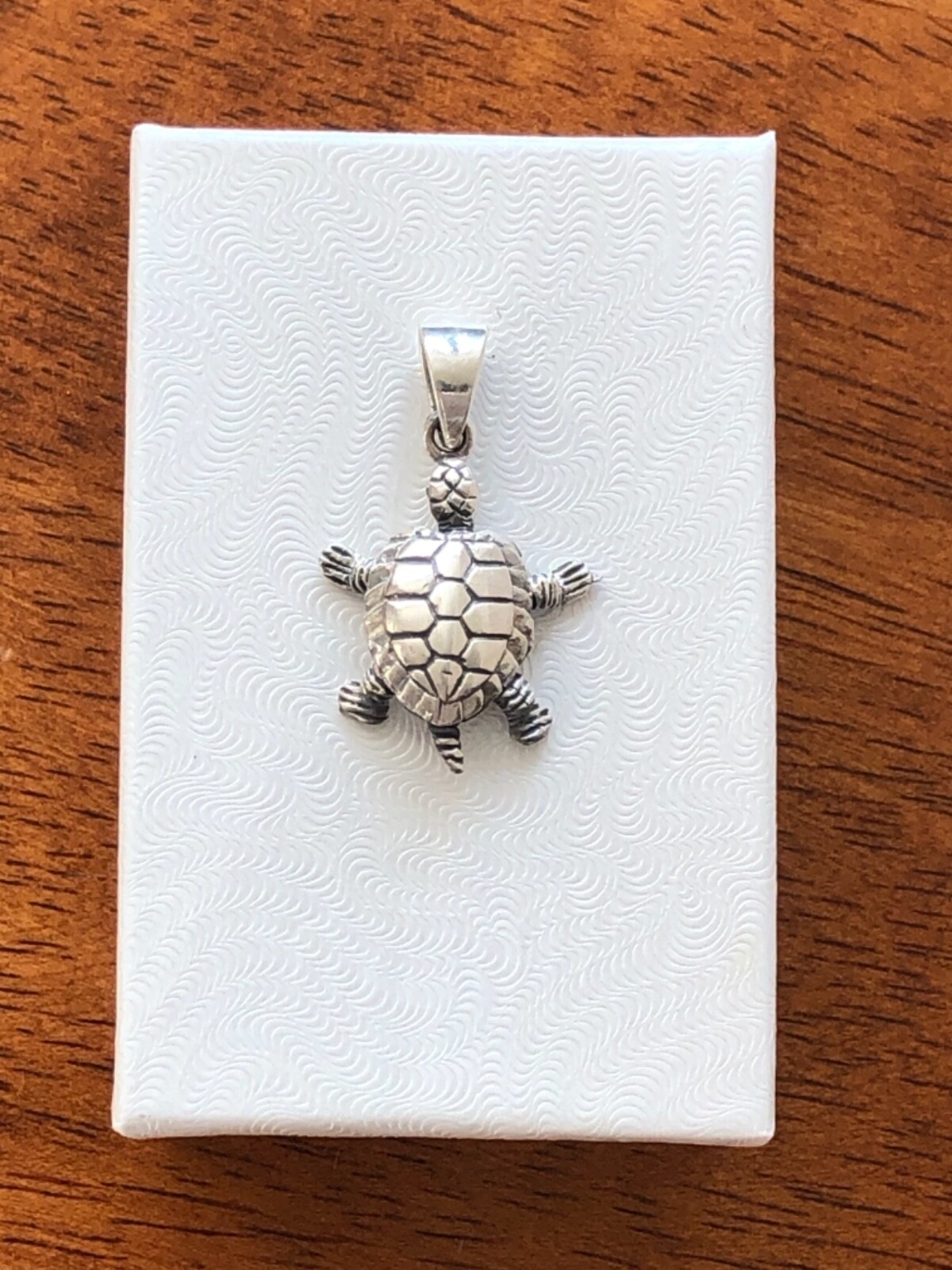 925 Sterling Silver 3D Turtle Pendant With Moving Head Legs Tail 29mm(20mm)