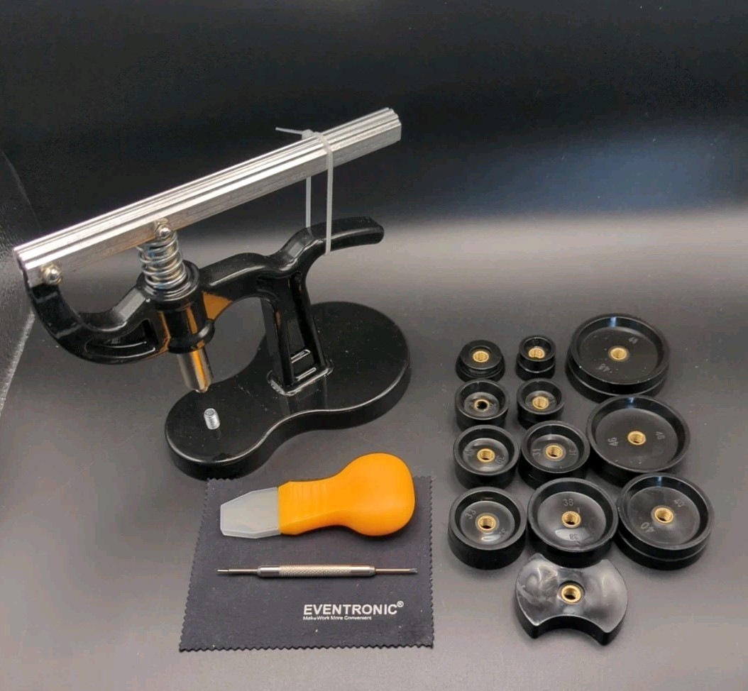 Eventronic 16Pcs Watch Press Tool Set, Back Case Closer for Closing 16PCS