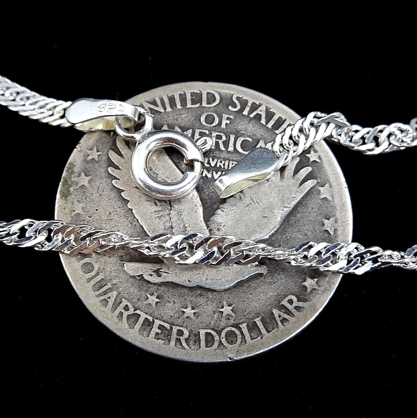 2.4MM Solid 925 Sterling Silver Singapore SERPENTINE TWISTED ROPE Chain Necklace