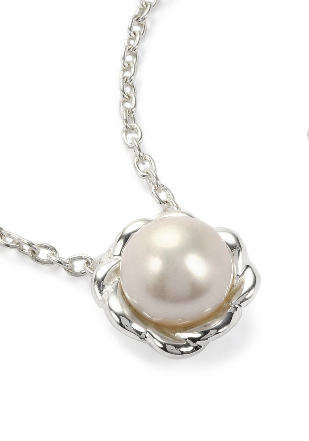 Gemporia Not Enhanced Natural 7mm Pearl Necklace Sterling Silver BNWT COA Summer
