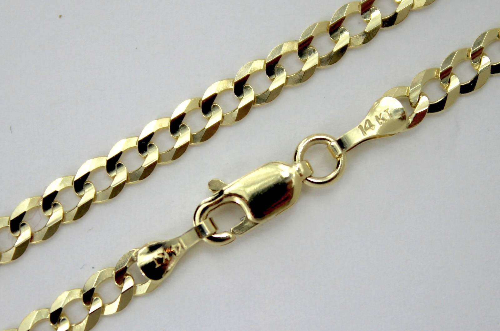 14K SOLID GOLD CUBAN LINK CHAIN NECKLACE FOR MEN WOMEN 2.5 ~ 11.5mm 16 ~ 30″