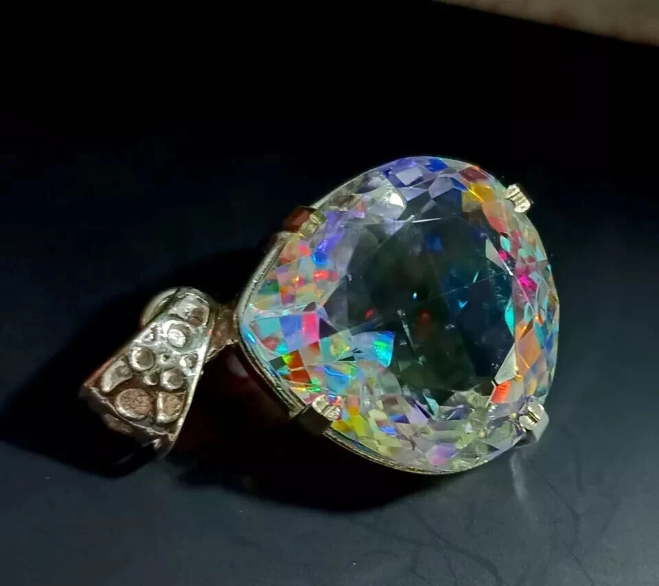EGL 50.70 Ct+ Natural Mystic Topaz Pear Cut 925 Solid Silver Pendant Gemstone