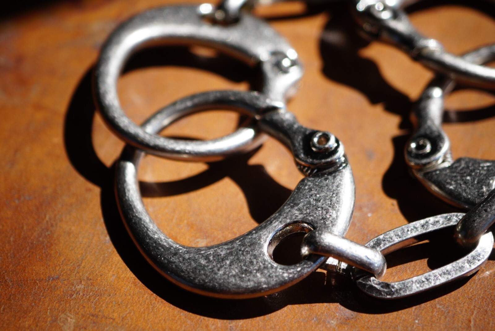 Handcuff Bracelet.Keith Richards Type Matte/vintage smoked finish plating